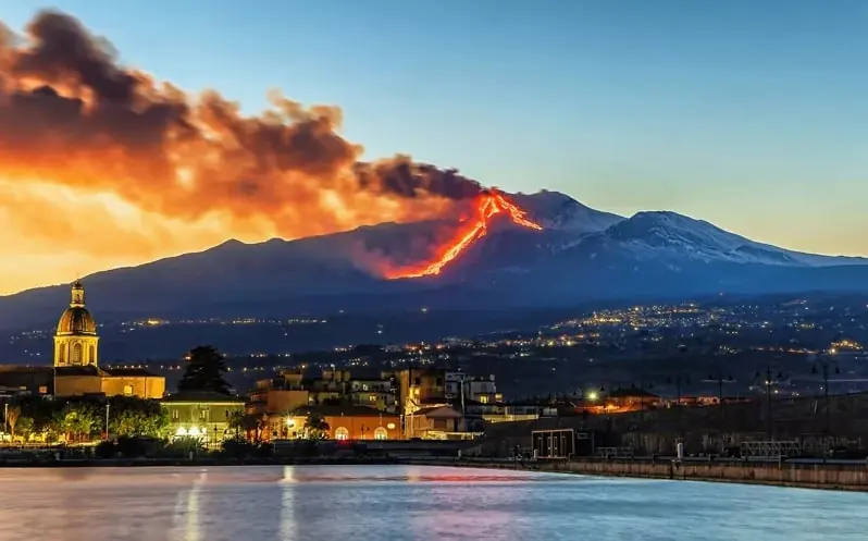 Tramonto sull'Etna